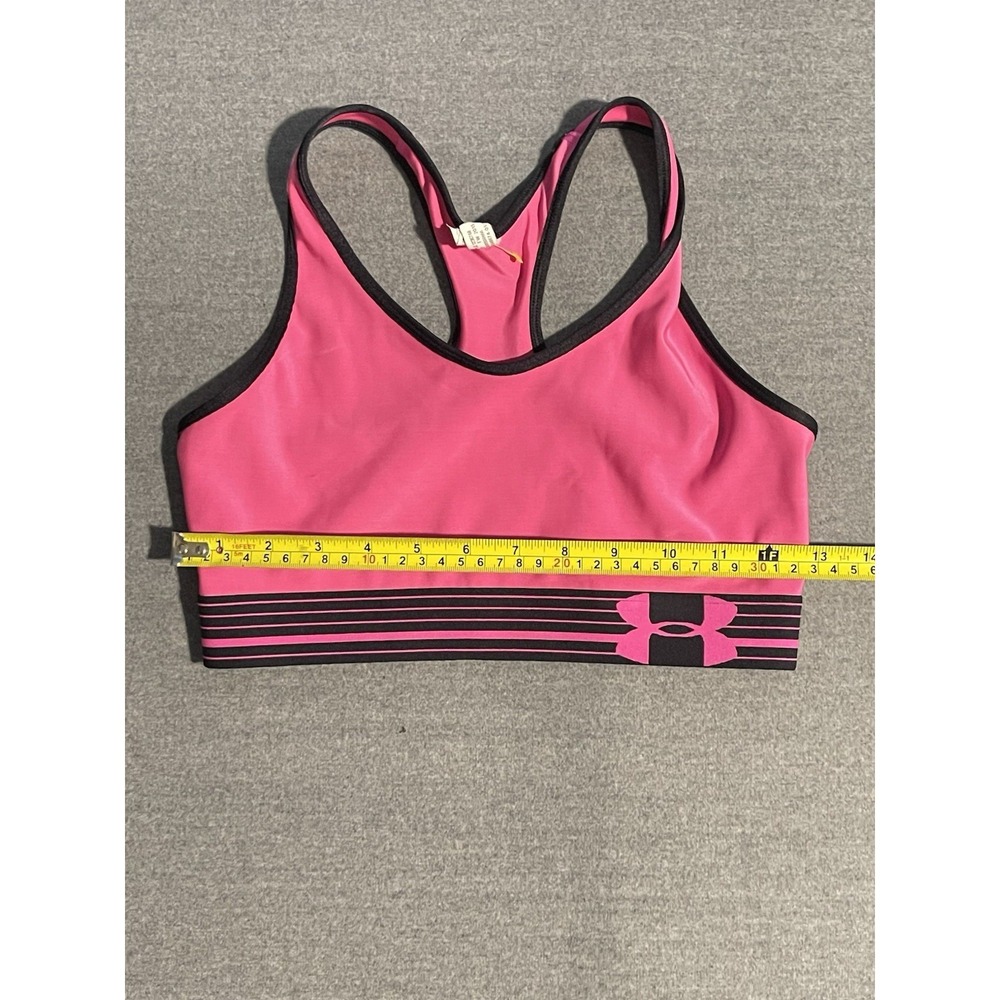 Under‎ Armour Women's Pink HeatGear Compression Sports Bra Medium Racerback